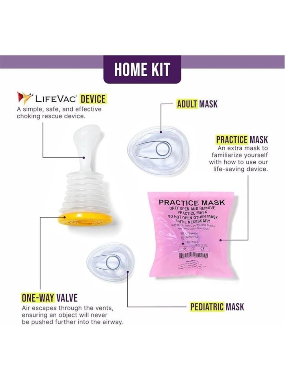 Lifevac Airway Suction Kit - Essential for Home and Travel Preparedness NEW - Picture 3 of 6